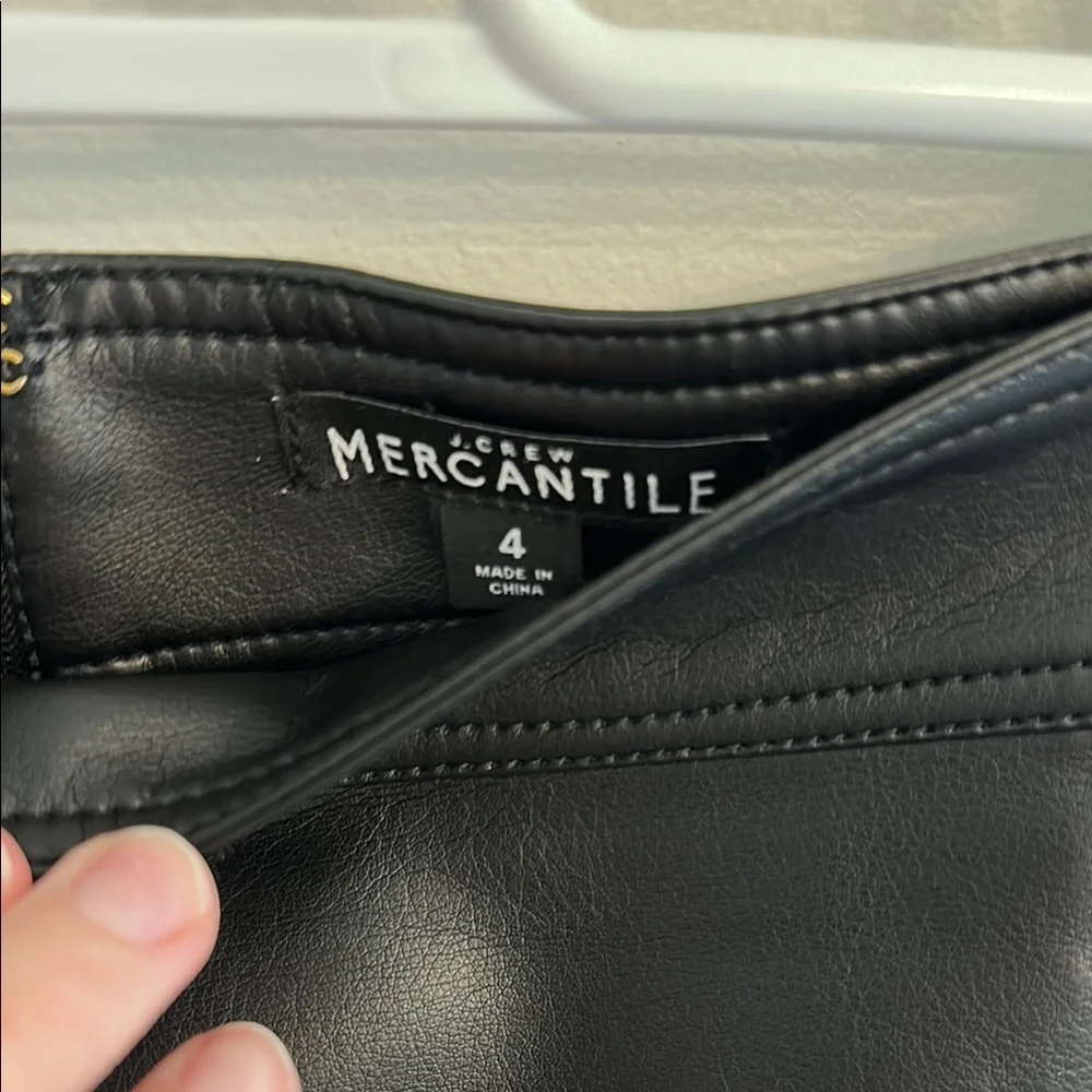 J. Crew Mercantile Faux-leather mini skirt